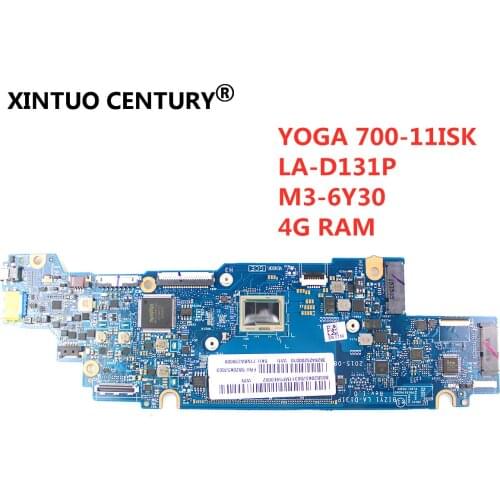 For Lenovo YOGA 700-11ISK YOGA 700-11 notebook motherboard LA-D131P CPU M3 6Y30 4G RAM 100% test work