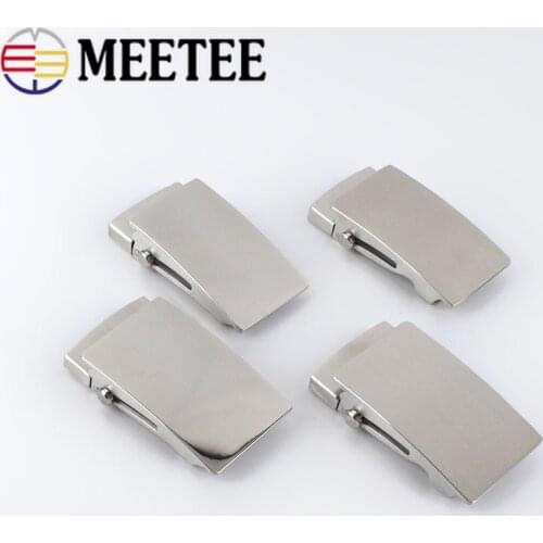 Meetee 1pc 36mm/39mm Stainless Steel Roller Toothless Mens Belt Buckle Automatic Buckles Head Casual Fashion Belts Accessory