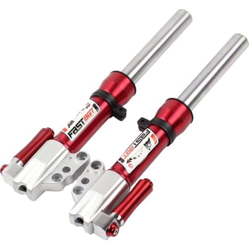 Motorcycle CNC Universal Front Shock Absorbers 33mm*385mm hole pitch front shock absorbers For Yamaha BWS small turtle RSZ