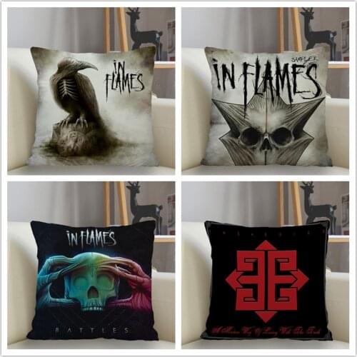 Musife Custom In Flames Pillowcase Home Decoration 45*45cm Zipper Square Pillowcase Throw Pillow Cover Drop Shipping