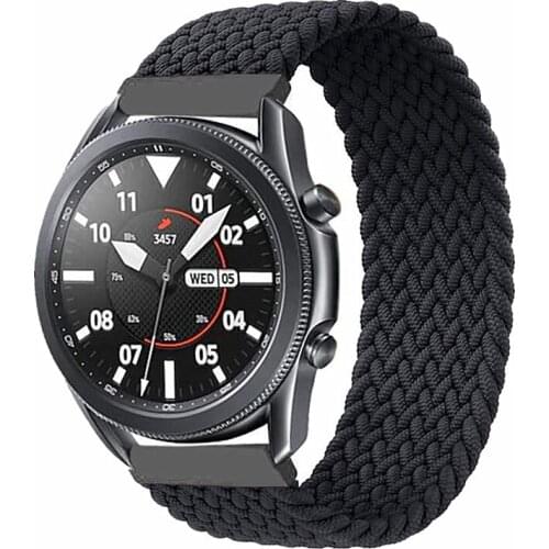 22mm 20mm Nylon Watch Strap For Samsung Galaxy Watch 3 Active 2 Galaxy 46mm 42mm Gear S3 Braided Solo Loop Band For Amazfit GTR