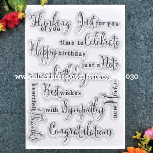 Thinking of you Just for you Best wishes Scrapbook DIY photo cards rubber stamp clear stamp transparent stamp 11x16cm 8071330