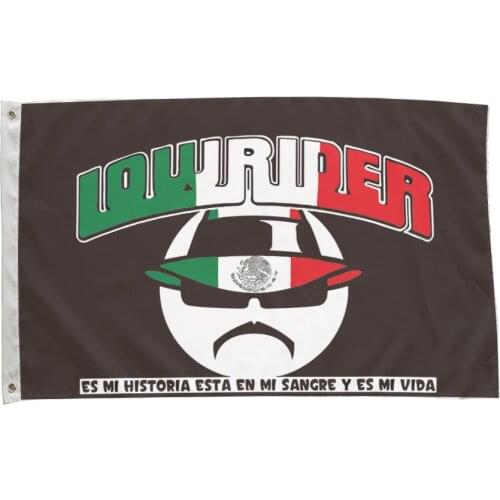 CustPrint 3FTx5FT Lowrider Flag Decoration Banner Digital Printing Polyester Flags