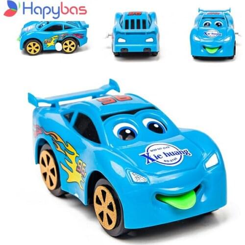 Lovely!! 2pcs/lot wind up car toys cartoon spit tongue car WARRIOR power car toy gift