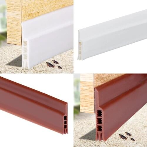 Self Adhesive Waterproof Soundproof Silicone Rubber Door Bottom Weatherstrip Seal Strip Draft Stopper for Bathroom Washroom