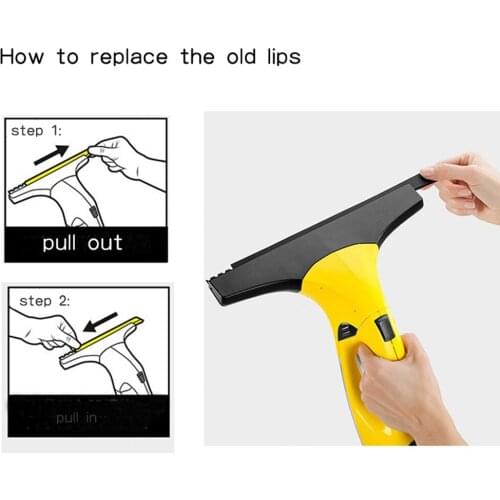 2PCS 280MM Replacement Pulling Lips Scraper For Karcher WV50 WV60 WV2 WV5