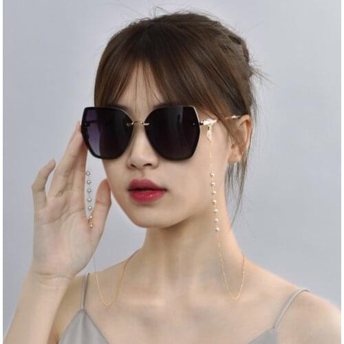 XF800 Natural Freshwater Pearl Handmade Glasses Chain Genuine 14K Gold Injection Chain for Women Fine Jewelry Gift YJ10004