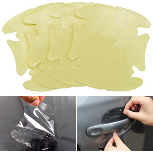 4pcs Car Door Handle Anti-Scratch Protective Film Car Accessories Car Sticker for Auto Styling Decoration Bicycle