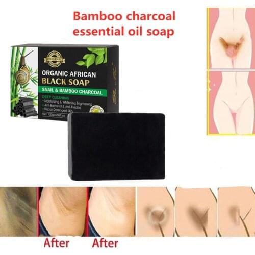 Women Private Intimate 120g Bamboo Charcoal Vagina Whitening Soap Skin Cleansing Bleaching Remove Darkness Oil-control Body