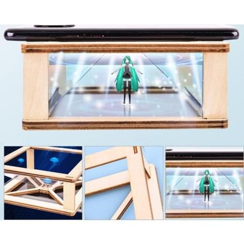 1Set 3D Hologram Stand Safe Improve Hands-on Ability Brain Development 3D Holographic Projection Fun Scientific Experiment Toys