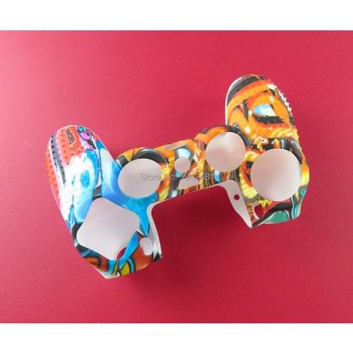 Camouflage Graffiti Silicone Protective Skin Cover Case for PS4 Slim Pro controller Sony Playstation PS 4 Gamepad 10pcs