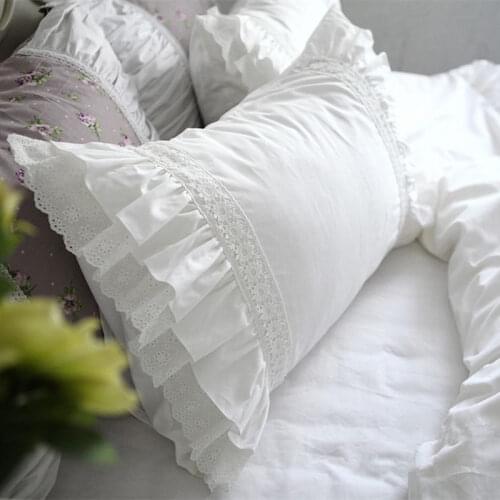2pcs cake layer pillow case luxury Embroidered lace pillow cover wedding bedding pillow cases home textile pillow sham no filler