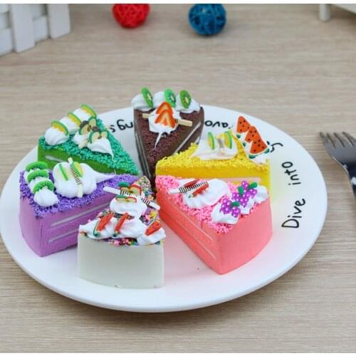 3pcs/6pcs Cake Fake Fruit Cake Model Cake Model Tea Table Decoration Artificial Fruit Cakes Dessert Fake