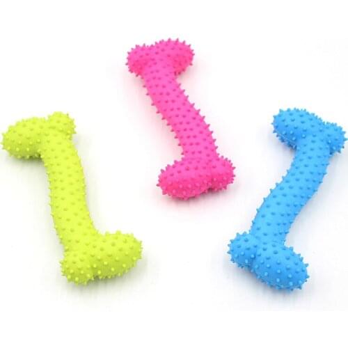 3Pcs Durable Dog Chews Toy Toothbrush Stick Soft Rubber Tooth Cleaning Point Massage Small Dog Toothpaste Pet Toothbrush Molar