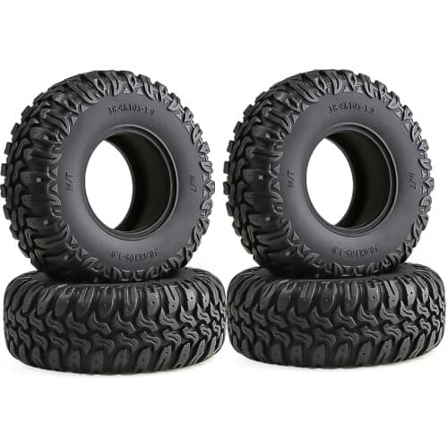 4pcs 1.9inch Rubber Mud Grappler Tires for 1:10 RC Crawler Axial SCX10 SCX10 II JEEP 90046 90047 TRX-4 Defender G500 TRX-6 G63