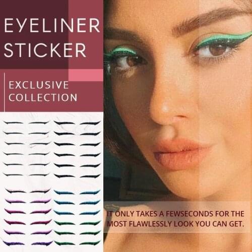 40pcs Eyelid Line Stick Reusable eyeliner stickers Cat Eye Makeup Double Eyelid Sticker Eyeliner Makeup Sticker Dropshipping