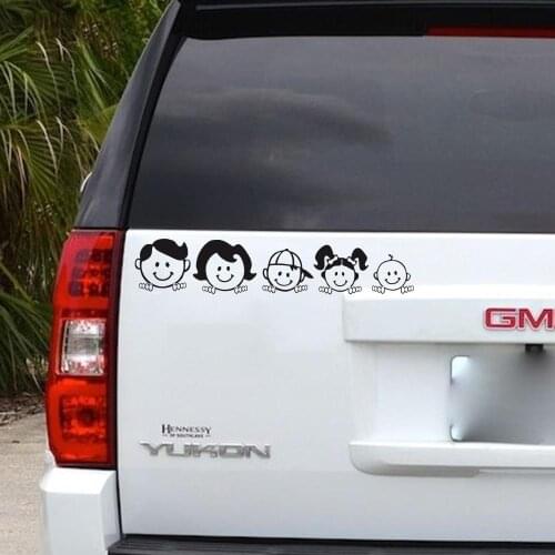 5x25 cm Happy Family Pattern Art Design Vinyl Sticker Car Style Decal Car Accessories