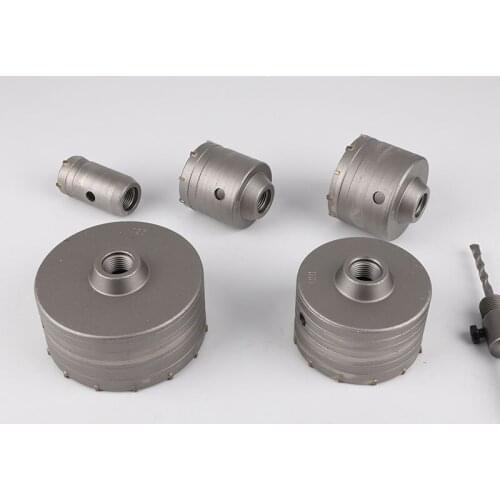 6PCS/Set Alloy Brick Wall Drill Bit Range Hood Air Conditioner Punch Drill Set Wall Hole Sets Concrete Aluminum Box Set