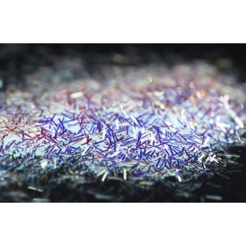 0.3 x 3 mm Holo White Bar Tinsel Glitter Sequin For Nail Art ,Resin Craft,Slime Wholesale Craft Supplies Bulk