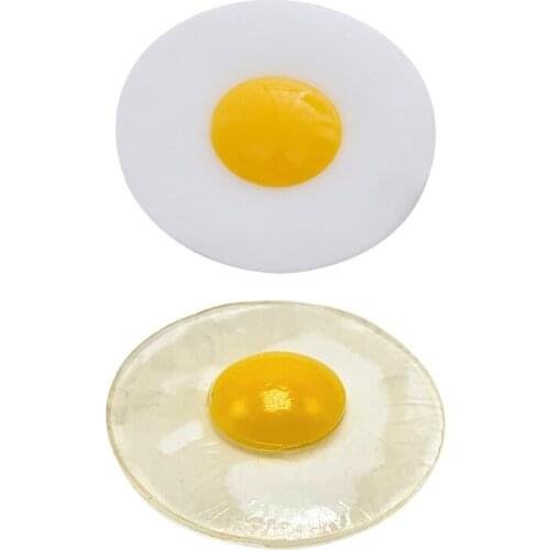 P31C Kids Sensory Ball Omelette Pinch Toy Stress Relief Squishy Toy Cute Stetch Eggs Party Supplies Vent Decompression Balls