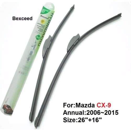 For Mazda CX-9 Bexceed of All Season Car Windscreen Windshield Flat Wiper Blade 26"+16" 2006~2015