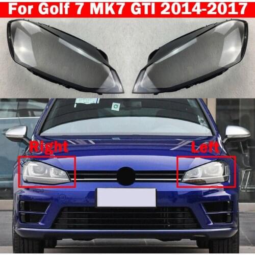 For Volkswagen Golf 7 VW MK7 GTI 2014-2017 Car Front Headlight Cover Auto Glass Lens Light Caps Case Lampshade Headlamp Shell