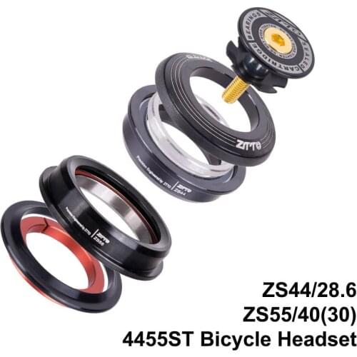 MTB Road Bike Headset 44mm 55mm CNC Straight Tube Fork Internal Bearing Headset Aluminum Alloy Bicycle Parts