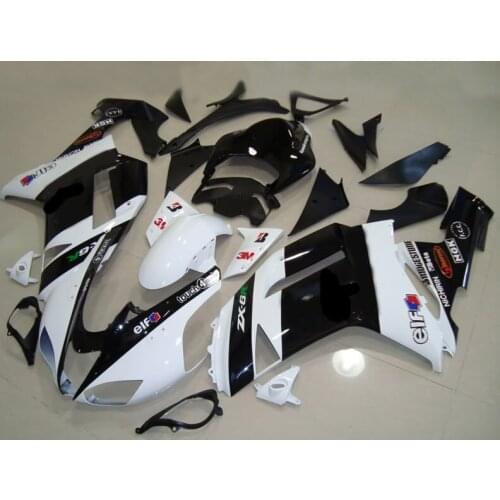 Motorcycle Fairing kit for KAWASAKI Ninja ZX6R 07 08 ZX6R 636 2007 2008 white black ABS Fairings set-Nn
