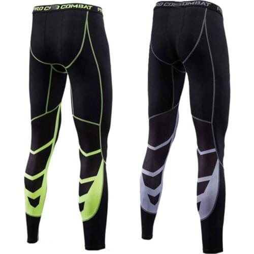 Casual Pants Men Fitness Tights High Elasticity Leggings Breathable Quick Dry Running Pants