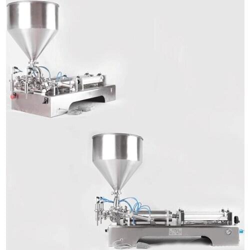 Double Head Paste Filling Machine Used For Cream Chili Sauce Tomato Butter Peanut Butter Olive Oil Pneumatic Filling Machine