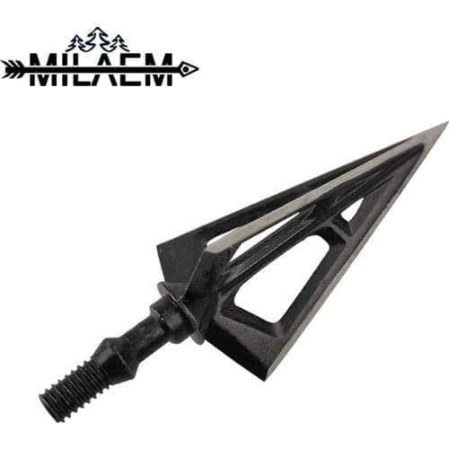 10 Pcs Archery Blade Arrowhead Bow And Arrow Stainless Steel Black High Hardness Wear Resistance Arrow Tip Hunting Accessories