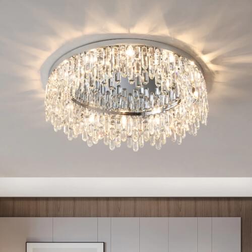 2021 new modern ceiling chandelier chrome for living room bedroom round led chandelier for kitchen home decor indoor lighting