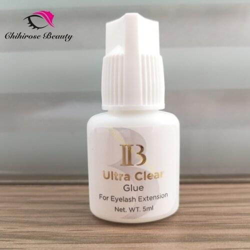 Original 1 Bottles Korea IB Ibeauty Ultra Clear Glue Fast Drying Eyelash Extensions Transparent Glue White Cap 5ml