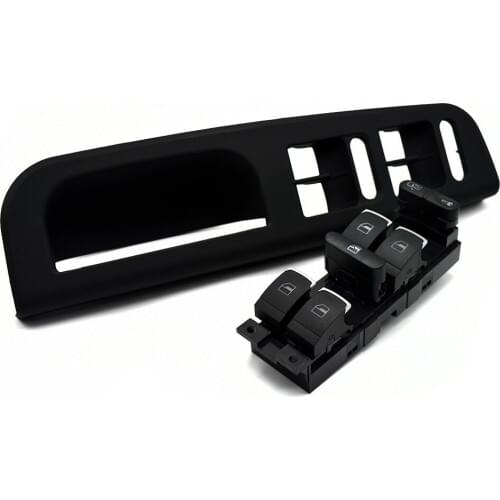 Black Master Window Switch Control Panel Trim Bezel + window switch for VW Passat B5 Jetta Golf MK4 3BD 959 857 3B1867171E