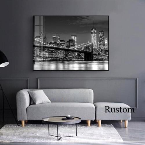 Landscape Black and White Poster Wall Art Modern Decorative Painting for Home Pictire On Wall Loft Frameless Printing