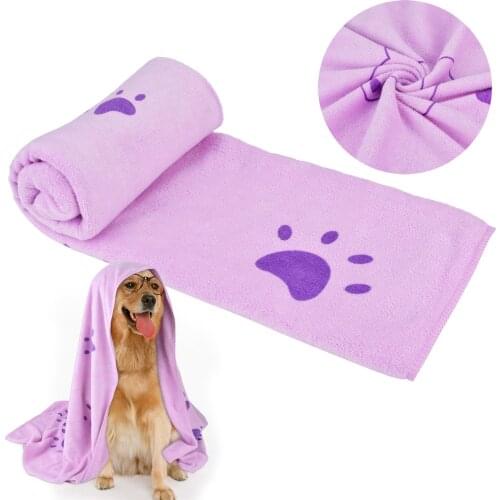 140*70cm Super-sized Microfiber Strong Absorbing Water Bath Pet Towel Dog Towels Golden Retriever Teddy General Washing Towel