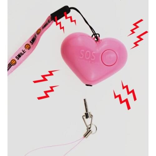Anti-wolf, anti-theft and anti-theft Student women anti-wolf alarm portable with lighting alarm heart-shaped wolf alarm 25g