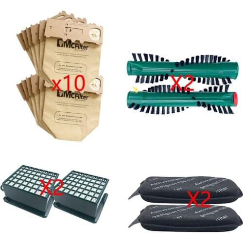 Roller Brush Hepa Filters Carbon Filters For VORWERK KOBOLD VK130 VK131 FP130 FP131 Vacuum Cleaner Spare Parts