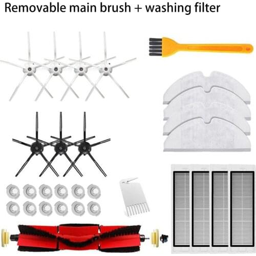 Removable Main Brush Washable Filter Kit For Xiaomi Roborock S6 S60 S65 S5 MAX Pure Accessories Vacuum Cleaner Parts Washable