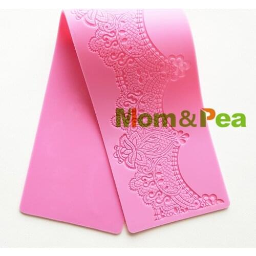 Mom&Pea GX237 Swag Silicone Lace Mold Cake Decoration Fondant Cake 3D Mold Food Grade Silicone Mould