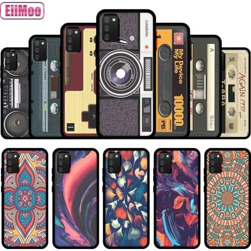 EiiMoo Silicone Phone Case For Samsung Galaxy A02S M02S Cute Cartoon Pattern For Samsung A02S A025F A025M Matte Thin Black Cover