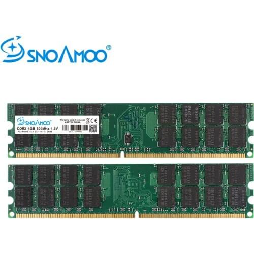 SNOAMOO RAM For AMD Desktop PC RAMs DDR2 4GB RAM 800MHz PC2-6400S 667MHz 240-Pin 1.8V DIMM For AMD Computer Memory Warranty