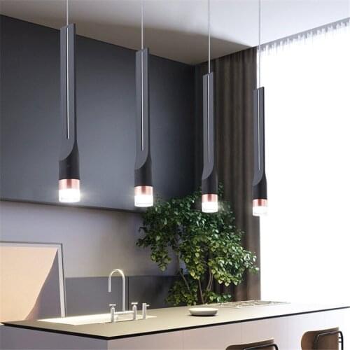 Modern Acrylic LED Cylinder Pipe Pendant Light Modern Long Tube Pendant Lamp For Home Bedroom Living Room Kitchen Island Shop