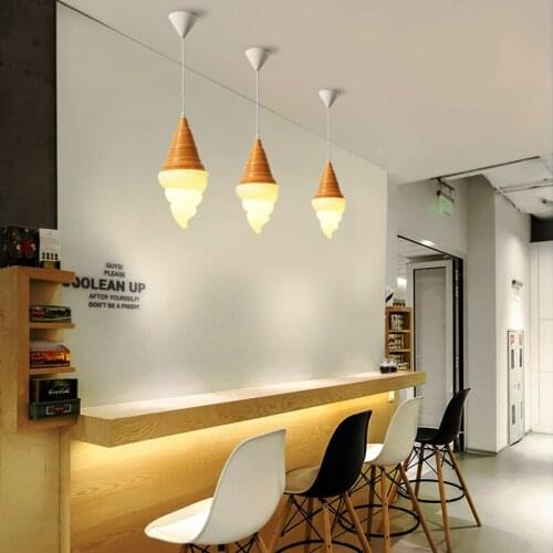 Led Single Head Restaurant Chandelier Modern Ice Cream Chandelier Milk Tea Shop Decorative Lighting E27 Kitchen