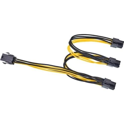 GPU Molex 6 pin PCI Express Female to Male 1 to 3 Graphics Video Card PCI-e PCIE VGA Splitter Hub Power Extension Cable