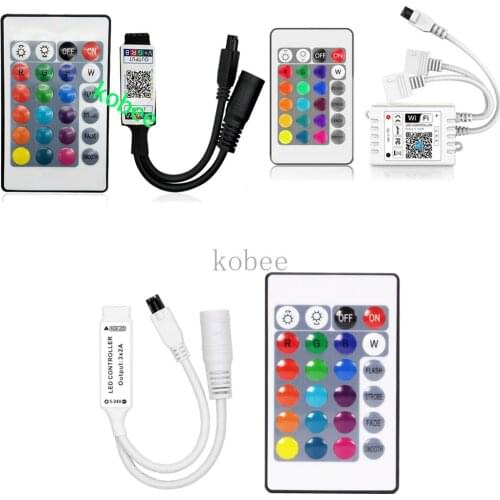 Wifi Bluetooth Led Controller LED IR RGB Controler LED Lights Controller IR Remote Dimmer DC12V For RGB 3528 5050 LED Strip