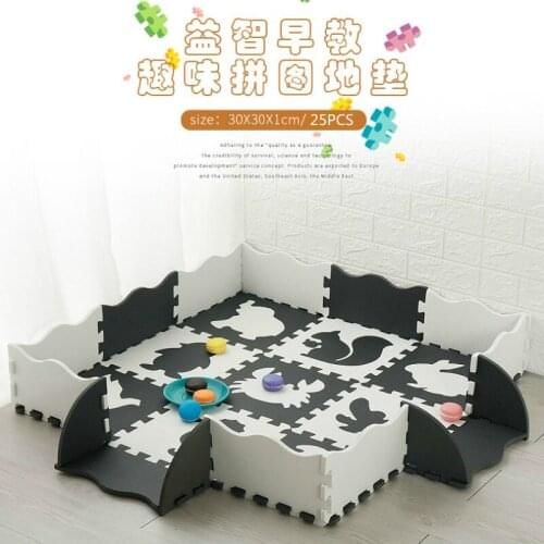 Fence Baby Puzzle Mat Play Mat Kids Interlocking Exercise Tiles Rugs Floor Tiles Toys Carpet Soft Carpet Climbing Pad EVA Foam