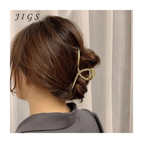 New Fashion Women Hair Claw Clip Hair Crab Clamp Hairgrip Metal Matte Texture Hairpin Hair Accessories For Women Party Jewelry