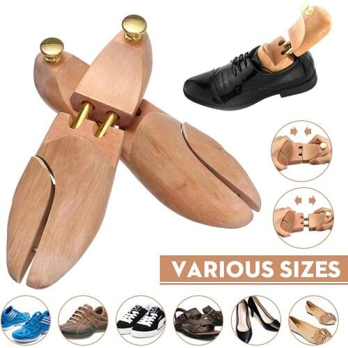 Shoe Stretcher 1 Pair Wooden Shoes Tree Shaper Rack Adjustable Flats Pumps Boots Expander Trees Shaper Keeper Size EU 35-46