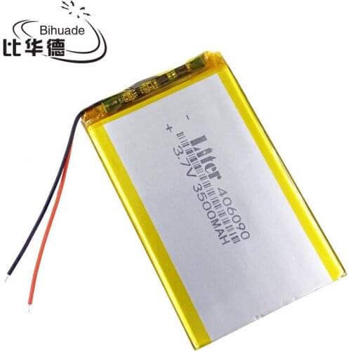 10pcs Liter energy battery Good Qulity 3.7V,3500mAH 406090 Polymer lithium ion / Li-ion battery for tablet pc BANK,GPS,mp3,mp4